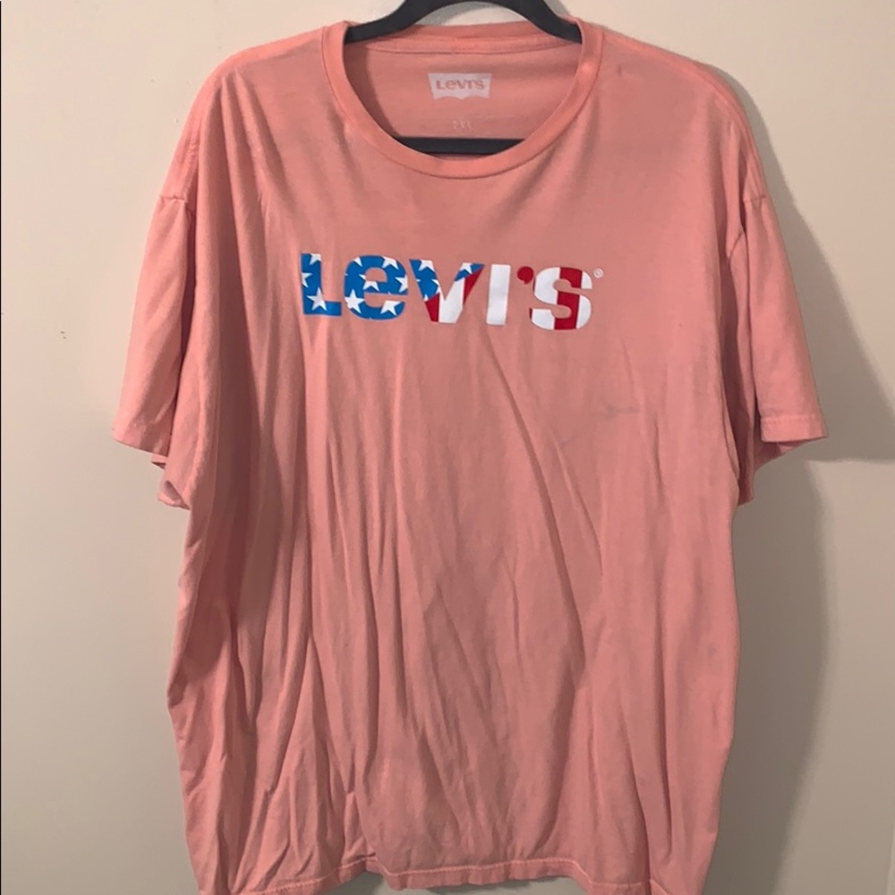Patriotic Levi’s shirt pink short sleeve